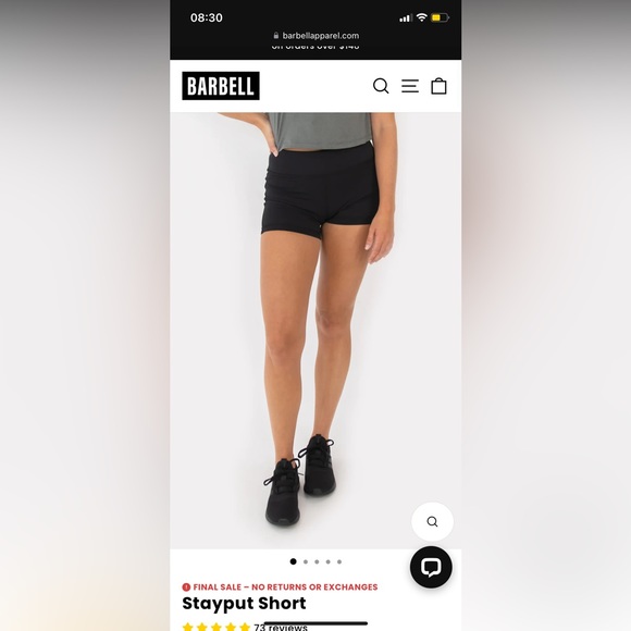 Barbell Apparel women’s stay put short size M - Picture 1 of 3